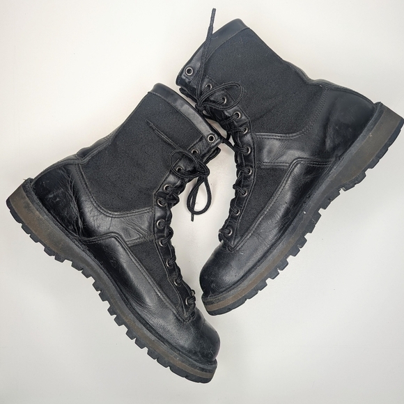 Danner Acadia boots 8" tactical black leather canvas lace up men's size 10 - Picture 2 of 8